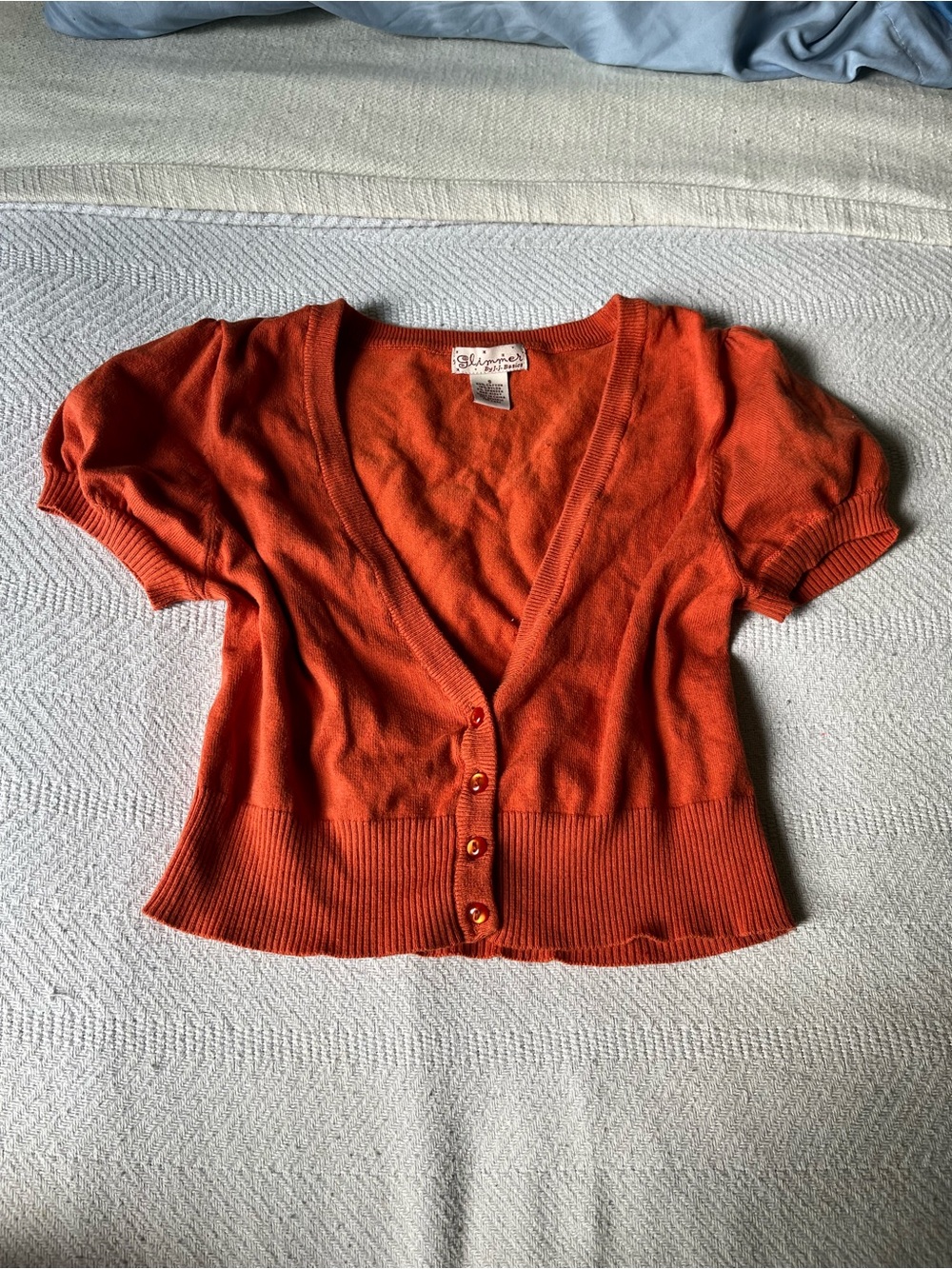 Glimmer by jj basics vintage orange cardigan
